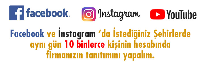 Mersin facebook instagram Reklamlarý verme